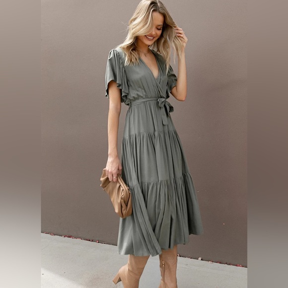 Petal & Pup Dresses & Skirts - Petal and pup Barker dress in Olive green. NWT.